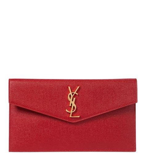 red ysl clutch